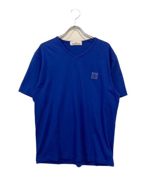 STONE ISLAND（ストーンアイランド）STONE ISLAND (ストーンアイランド) フロントロゴカットソー ブルー サイズ:Lの古着・服飾アイテム