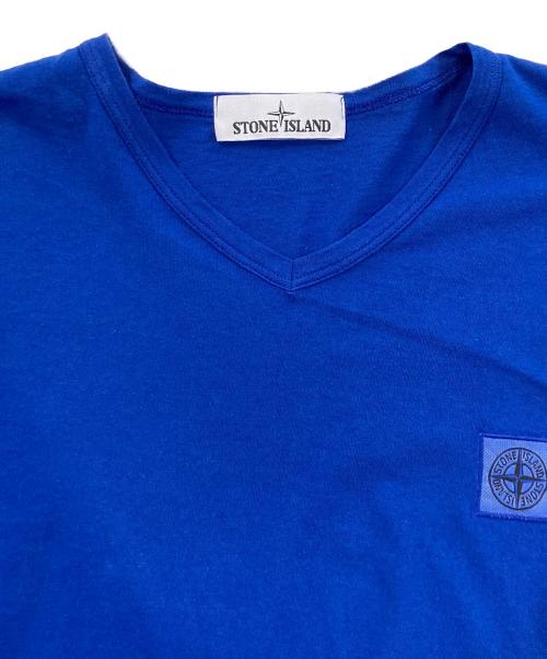 STONE ISLAND（ストーンアイランド）STONE ISLAND (ストーンアイランド) フロントロゴカットソー ブルー サイズ:Lの古着・服飾アイテム