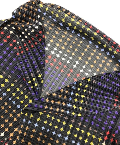 PLEATS PLEASE（プリーツプリーズ）PLEATS PLEASE (プリーツプリーズ) 総柄プリーツボレロカーディガン ネイビー サイズ:SIZE 3の古着・服飾アイテム