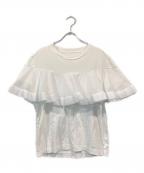 Gypsohilaジプソフィア）の古着「フリル切替T」｜ホワイト