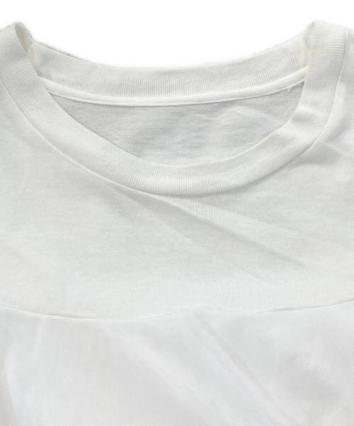 Gypsohila（ジプソフィア）Gypsohila (ジプソフィア) フリル切替T ホワイト サイズ:SIZE Freeの古着・服飾アイテム