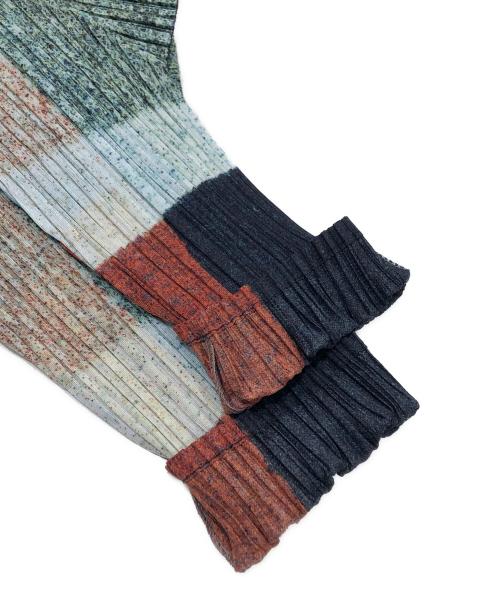 PLEATS PLEASE（プリーツプリーズ）PLEATS PLEASE (プリーツプリーズ) ブロックカラープリーツワンピース マルチカラー サイズ:5の古着・服飾アイテム