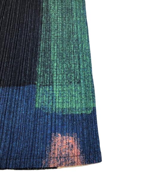 PLEATS PLEASE（プリーツプリーズ）PLEATS PLEASE (プリーツプリーズ) ブロックカラープリーツワンピース マルチカラー サイズ:5の古着・服飾アイテム