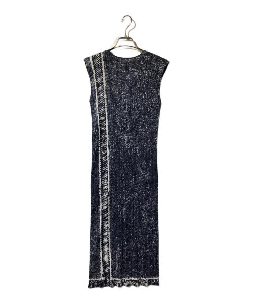 PLEATS PLEASE（プリーツプリーズ）PLEATS PLEASE (プリーツプリーズ) trail denim プリーツワンピース ネイビー サイズ:4の古着・服飾アイテム