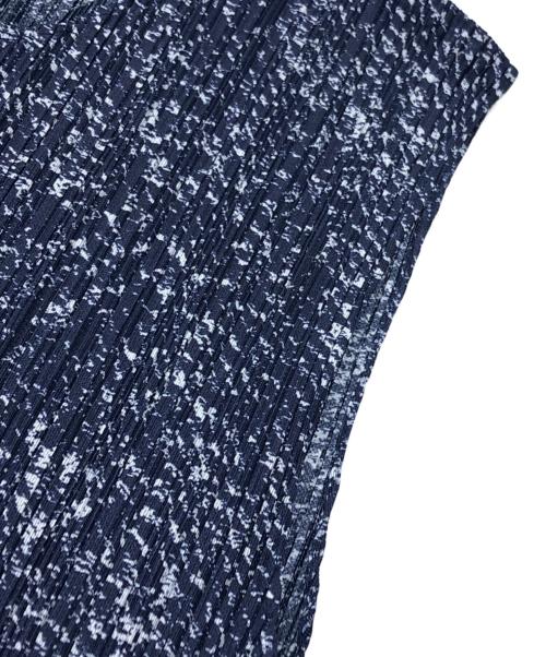 PLEATS PLEASE（プリーツプリーズ）PLEATS PLEASE (プリーツプリーズ) trail denim プリーツワンピース ネイビー サイズ:4の古着・服飾アイテム