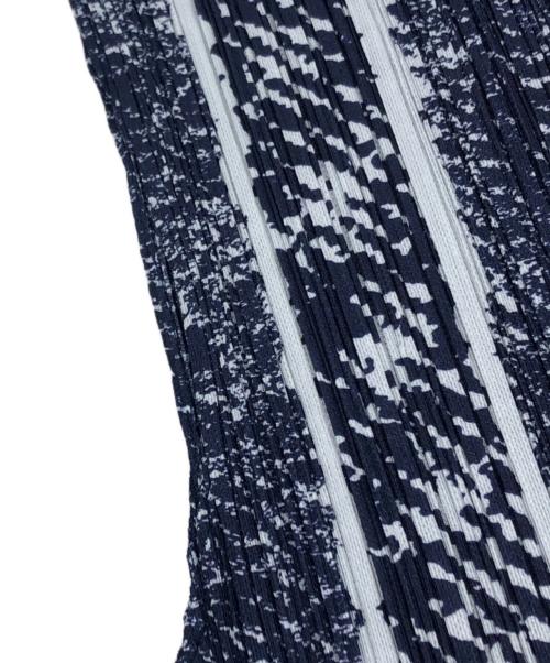 PLEATS PLEASE（プリーツプリーズ）PLEATS PLEASE (プリーツプリーズ) trail denim プリーツワンピース ネイビー サイズ:4の古着・服飾アイテム