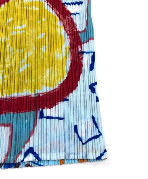 PLEATS PLEASE（プリーツプリーズ）PLEATS PLEASE (プリーツプリーズ) 総柄ノースリーブプリーツブラウス グリーン サイズ:3の古着・服飾アイテム