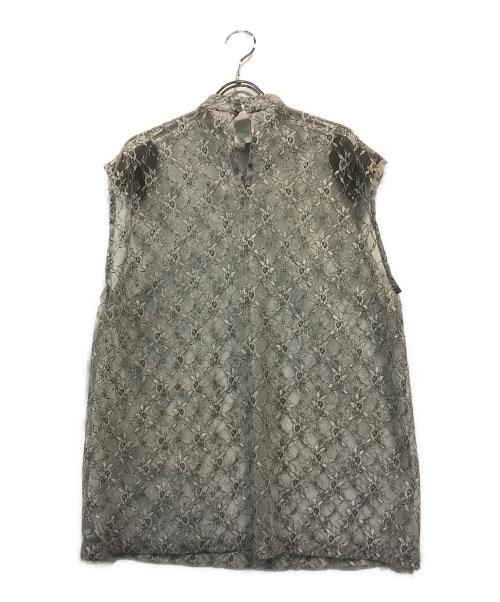 CLANE（クラネ）CLANE (クラネ) LACE SHOULDER DESIGN TOPS ライトグレー サイズ:2の古着・服飾アイテム