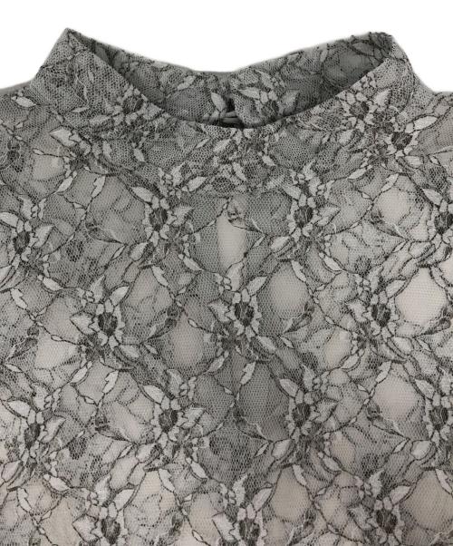 CLANE（クラネ）CLANE (クラネ) LACE SHOULDER DESIGN TOPS ライトグレー サイズ:2の古着・服飾アイテム