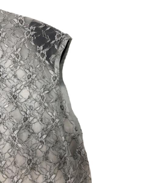 CLANE（クラネ）CLANE (クラネ) LACE SHOULDER DESIGN TOPS ライトグレー サイズ:2の古着・服飾アイテム