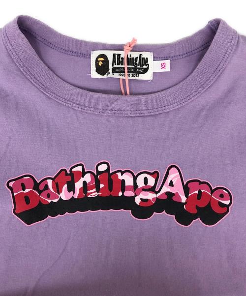 A BATHING APE（ア ベイシング エイプ）A BATHING APE (ア ベイシング エイプ) ABC Camo Ape Mini T-Shirt パープル サイズ:XSの古着・服飾アイテム