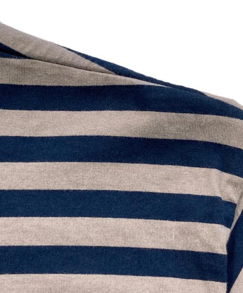 DESCENDANT（ディセンダント）DESCENDANT (ディセンダント) ボーダーレイヤードカットソー グレー×ネイビー サイズ:SIZE 1の古着・服飾アイテム