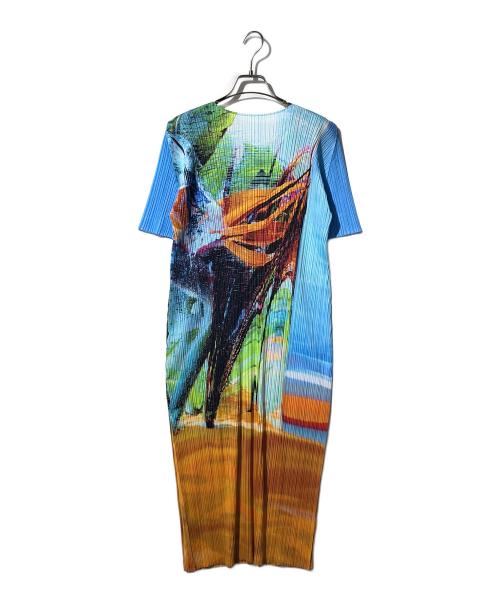 PLEATS PLEASE（プリーツプリーズ）PLEATS PLEASE (プリーツプリーズ) TROPICAL WINTERプリーツワンピース マルチカラー サイズ:2の古着・服飾アイテム