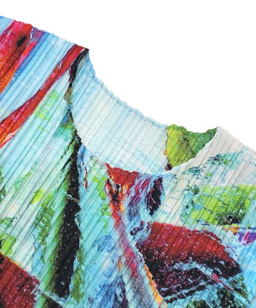 PLEATS PLEASE（プリーツプリーズ）PLEATS PLEASE (プリーツプリーズ) TROPICAL WINTERプリーツワンピース マルチカラー サイズ:2の古着・服飾アイテム