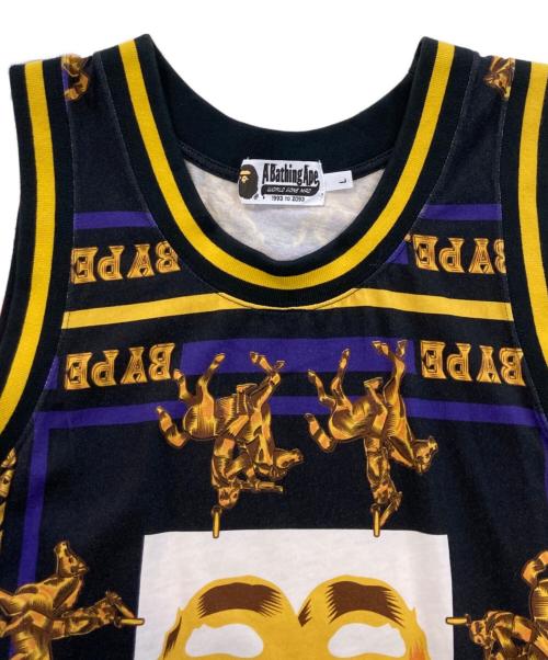 A BATHING APE（ア ベイシング エイプ）A BATHING APE (ア ベイシング エイプ) 総柄タンクトップ ネイビー サイズ:Lの古着・服飾アイテム