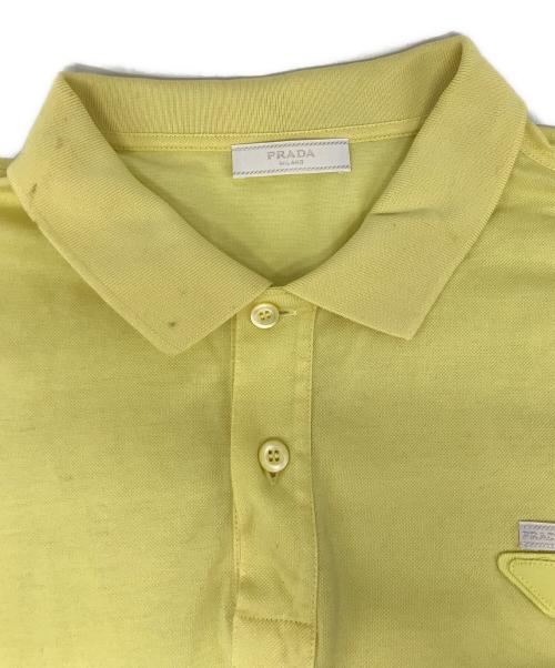 PRADA（プラダ）PRADA (プラダ) 三角プレートポロシャツ イエロー サイズ:XLの古着・服飾アイテム