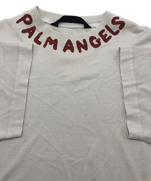 Palm Angels（パーム エンジェルス）Palm Angels (パーム エンジェルス) SEASONAL LOGO T-shirt ベージュ サイズ:Mの古着・服飾アイテム