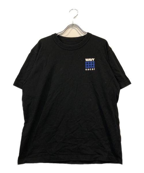 sacai（サカイ）sacai (サカイ) WAVY-T-shirt ブラック サイズ:3の古着・服飾アイテム