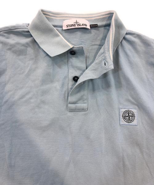STONE ISLAND（ストーンアイランド）STONE ISLAND (ストーンアイランド) ロゴポロシャツ スカイブルー サイズ:XXLの古着・服飾アイテム
