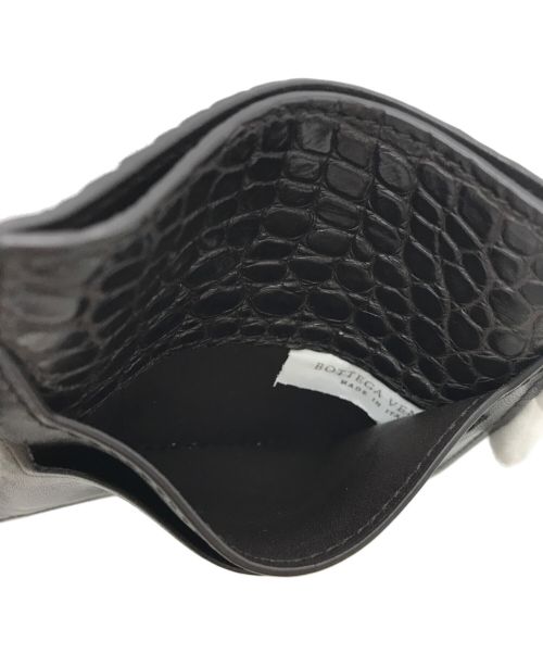 BOTTEGA VENETA（ボッテガベネタ）BOTTEGA VENETA (ボッテガベネタ) アリゲーターカードケース ブラウンの古着・服飾アイテム
