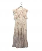 Snidelスナイデル）の古着「プリントプリーツワンピース」｜ピンク