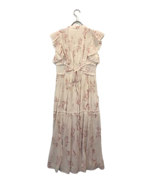 Snidel（スナイデル）Snidel (スナイデル) プリントプリーツワンピース ピンクの古着・服飾アイテム