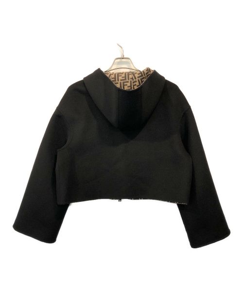 FENDI（フェンディ）FENDI (フェンディ) FFロゴリバーシブルクロップドジャケット ブラック サイズ:SIZE 42の古着・服飾アイテム
