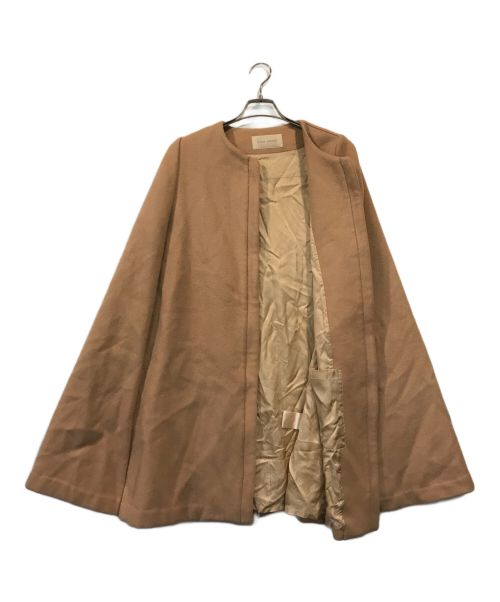 PLAIN PEOPLE（プレインピープル）PLAIN PEOPLE (プレインピープル) カシミヤブレンドマントコート ブラウン サイズ:SIZE 3の古着・服飾アイテム