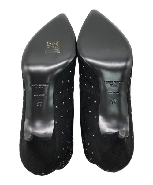 Saint Laurent Paris（サンローランパリ）Saint Laurent Paris (サンローランパリ) スタッズブーツ ブラック サイズ:37の古着・服飾アイテム