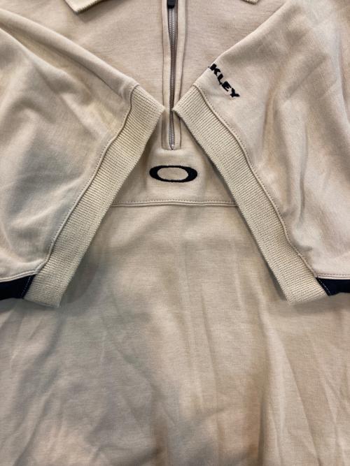 OAKLEY（オークリー）OAKLEY (オークリー) オールドハーフジップポロシャツ ベージュ サイズ:Mの古着・服飾アイテム