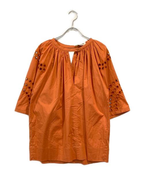 AERON（アーロン）AERON (アーロン) アイレットレース ブラウス オレンジ サイズ:XSの古着・服飾アイテム