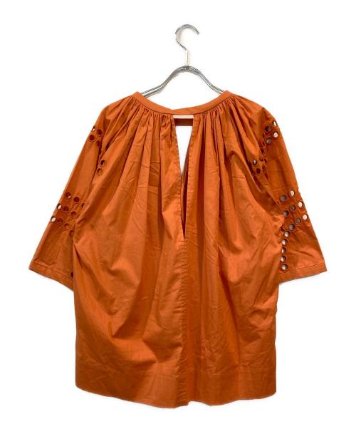 AERON（アーロン）AERON (アーロン) アイレットレース ブラウス オレンジ サイズ:XSの古着・服飾アイテム