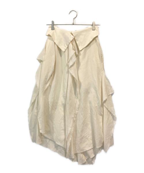 ENFOLD（エンフォルド）ENFOLD (エンフォルド) flared midi skirt アイボリー サイズ:SIZE 36の古着・服飾アイテム