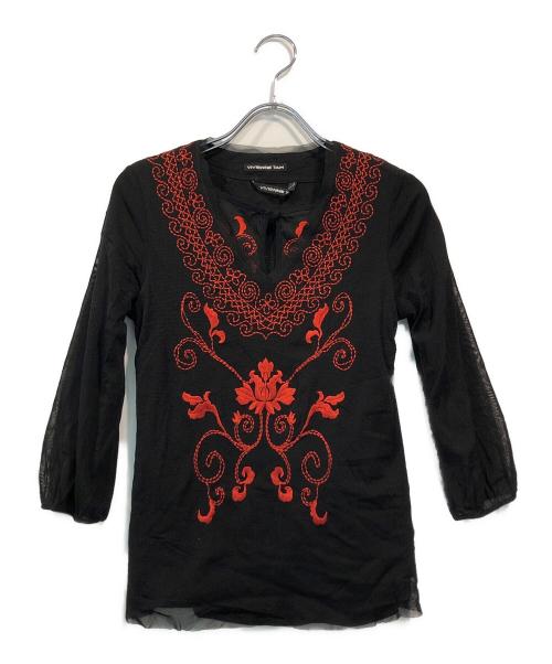 VIVIENNE TAM（ヴィヴィアンタム）VIVIENNE TAM (ヴィヴィアンタム) パワーネットアンサンブルブラウス ブラック サイズ:1の古着・服飾アイテム
