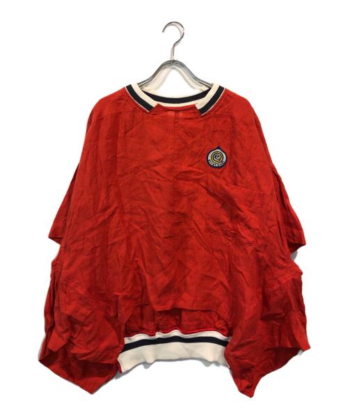 eriutsugi（エリウツギ）eriutsugi (エリウツギ) リネンワッペンブラウス レッド サイズ:01の古着・服飾アイテム