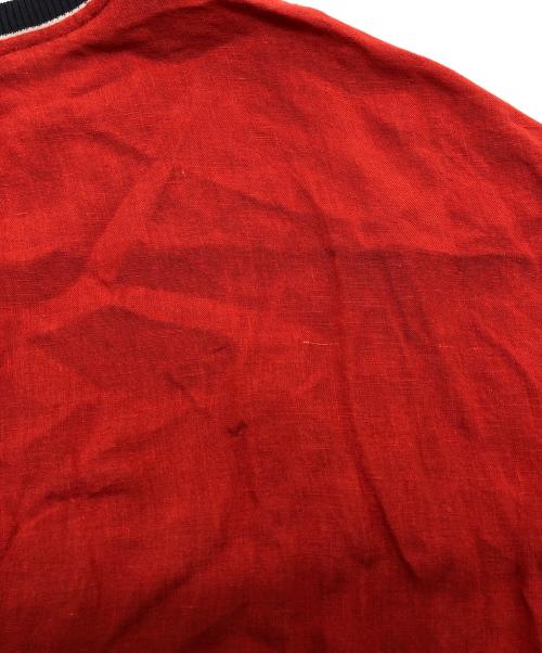 eriutsugi（エリウツギ）eriutsugi (エリウツギ) リネンワッペンブラウス レッド サイズ:01の古着・服飾アイテム