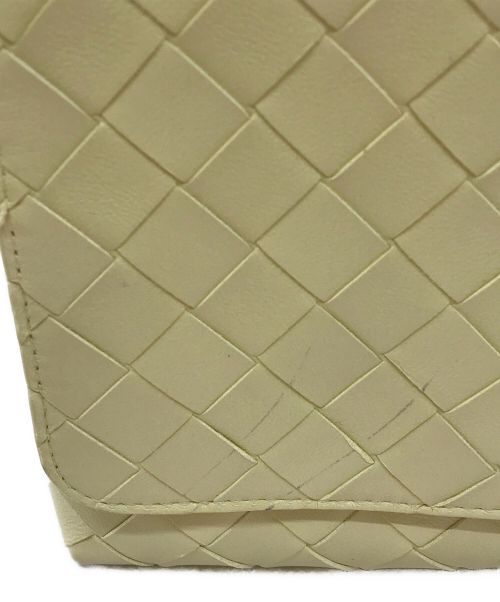 BOTTEGA VENETA（ボッテガベネタ）BOTTEGA VENETA (ボッテガベネタ) イントレチャートナッパミニショルダーバッグ イエローの古着・服飾アイテム
