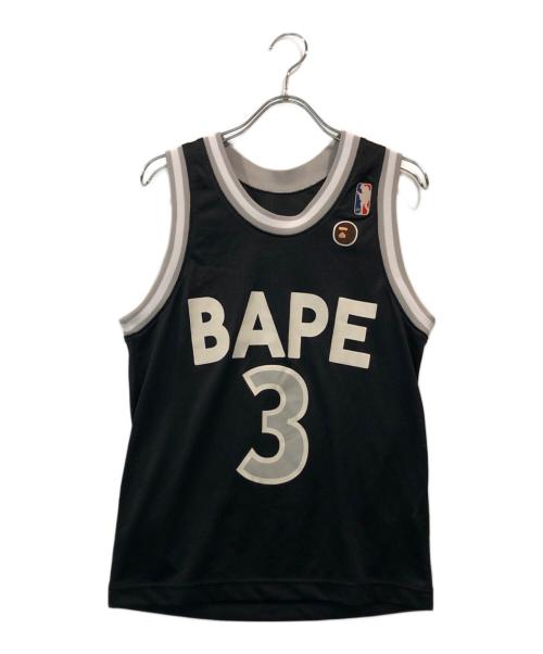 A BATHING APE（ア ベイシング エイプ）A BATHING APE (ア ベイシング エイプ) オールドゲームシャツ ブラック サイズ:SIZE XSの古着・服飾アイテム