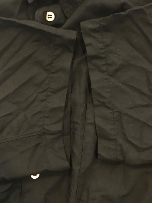 BLACK COMME des GARCONS（ブラックコムデギャルソン）BLACK COMME des GARCONS (ブラック コムデギャルソン) ポリ変形シャツ ブラック サイズ:Lの古着・服飾アイテム
