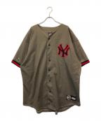 Majesticマジェスティック）の古着「オールドベースボールシャツ」｜グレー