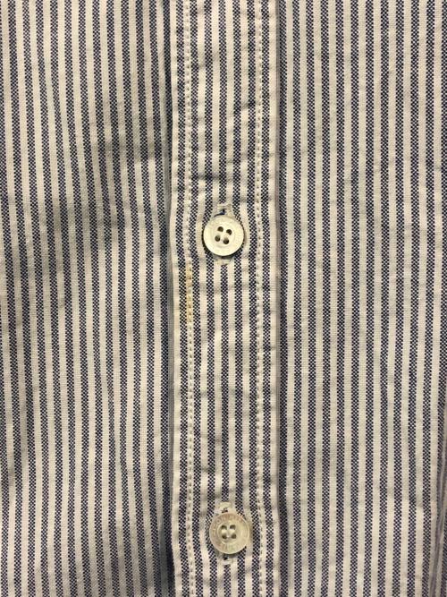 maison kitsune（メゾンキツネ）maison kitsune (メゾンキツネ) JP EXCLUSIVE STRIPE SHIRT ホワイト×ブルー サイズ:XSの古着・服飾アイテム