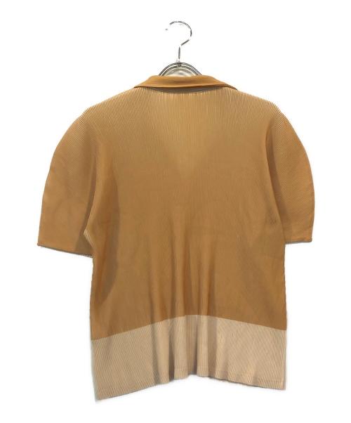 PLEATS PLEASE（プリーツプリーズ）PLEATS PLEASE (プリーツプリーズ) プリーツポロシャツ イエロー サイズ:3の古着・服飾アイテム