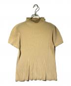 PLEATS PLEASEプリーツプリーズ）の古着「ボトルネックカットソー」｜ベージュ