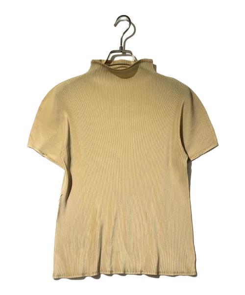 PLEATS PLEASE（プリーツプリーズ）PLEATS PLEASE (プリーツプリーズ) ボトルネックカットソー ベージュ サイズ:SIZE3の古着・服飾アイテム
