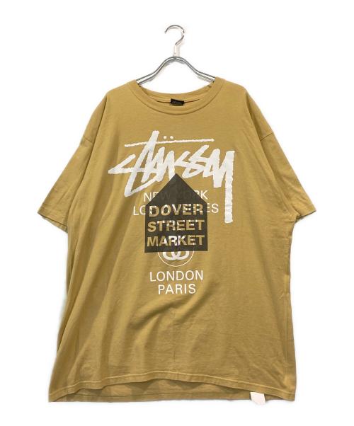 stussy（ステューシー）stussy (ステューシー) DOVER STREET MARKET (ドーバー ストリート マーケット) コラボプリントカットソー イエロー サイズ:XLの古着・服飾アイテム