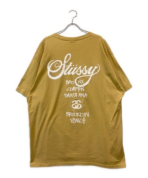 stussy（ステューシー）stussy (ステューシー) DOVER STREET MARKET (ドーバー ストリート マーケット) コラボプリントカットソー イエロー サイズ:XLの古着・服飾アイテム