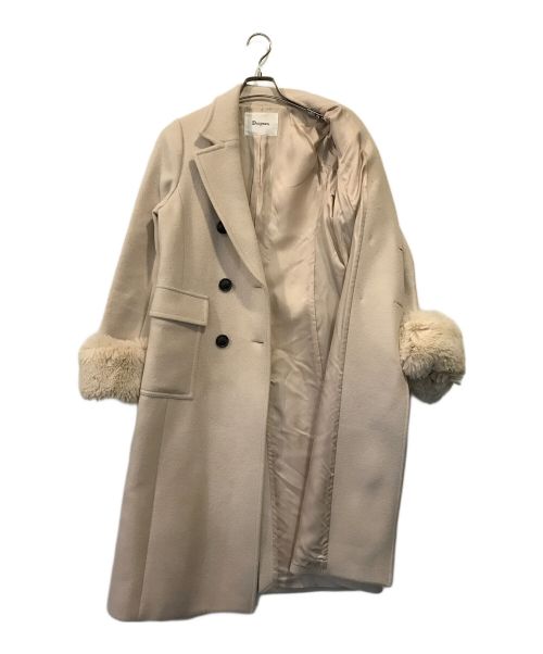 Diagram（ダイアグラム）Diagram (ダイアグラム) ファーカフスロングコート アイボリー サイズ:SIZE 36の古着・服飾アイテム