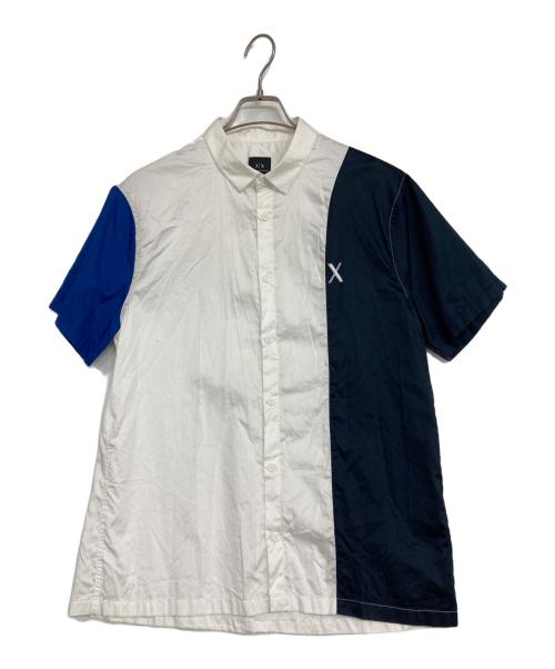 ARMANI EXCHANGE（アルマーニ エクスチェンジ）ARMANI EXCHANGE (アルマーニ エクスチェンジ) 半袖シャツ ホワイト サイズ:Lの古着・服飾アイテム