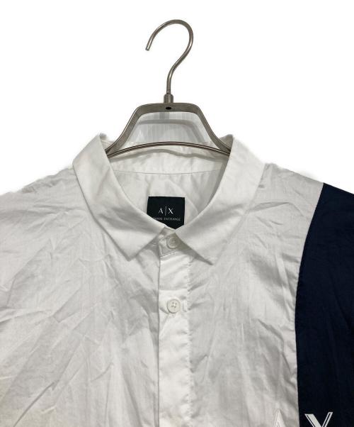 ARMANI EXCHANGE（アルマーニ エクスチェンジ）ARMANI EXCHANGE (アルマーニ エクスチェンジ) 半袖シャツ ホワイト サイズ:Lの古着・服飾アイテム