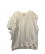 DRIES VAN NOTENドリスヴァンノッテン）の古着「フリルスウェットベスト」｜ホワイト